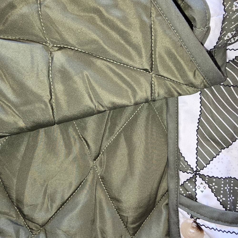 Quilted Puffer Jacket Patchwork Lightweight Padde… - image 8